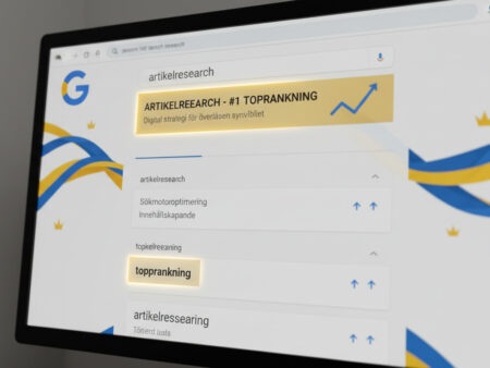 Svensk SEO-artikelresearch – Strategi för Topprankning