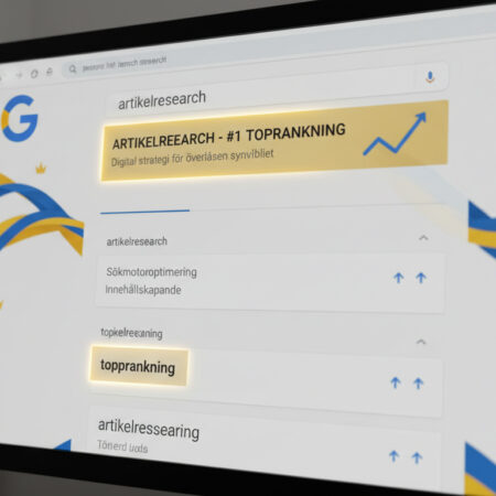 Svensk SEO-artikelresearch – Strategi för Topprankning